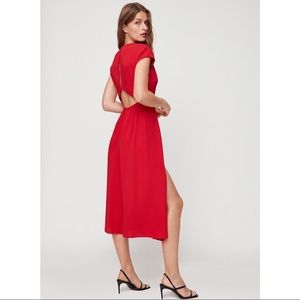 Babaton Hamptons Midi Dress in Red